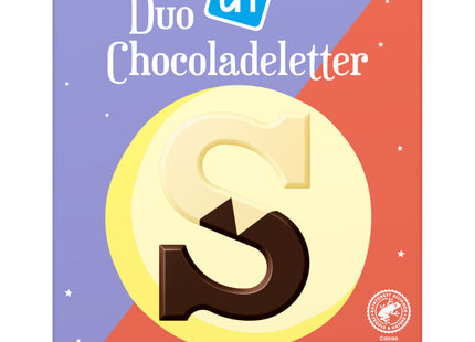 Duo chocoladeletter puur wit