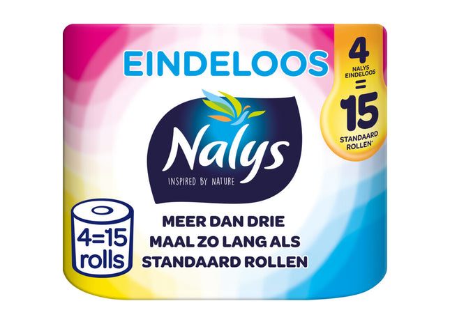 Nalys Eindeloos toiletpapier 2-laags 4=15 rol