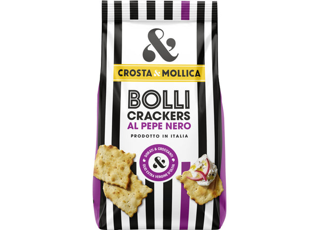 Crosta & Mollica Bolli crackers zwarte peper