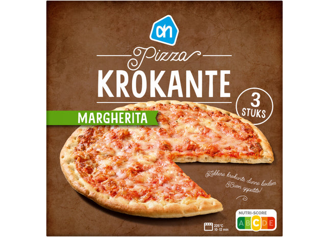 Pizza krokante margherita 3 stuks