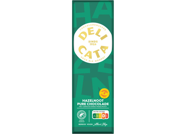 Delicata Reep pure chocolade hazelnoot