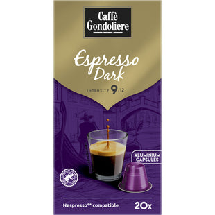 Caffé Gondoliere Espresso dark capsules