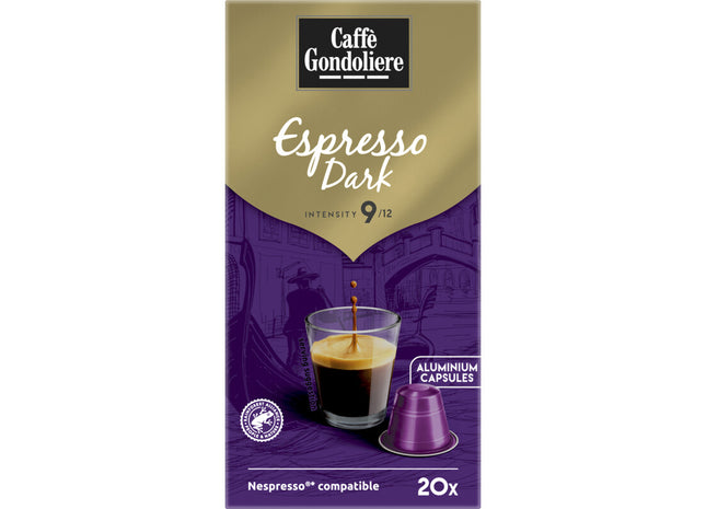 Caffé Gondoliere Espresso dark capsules