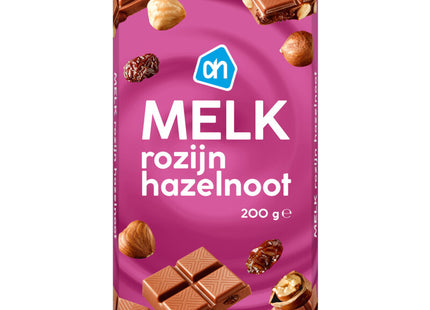 Reep melk hazelnoot rozijn