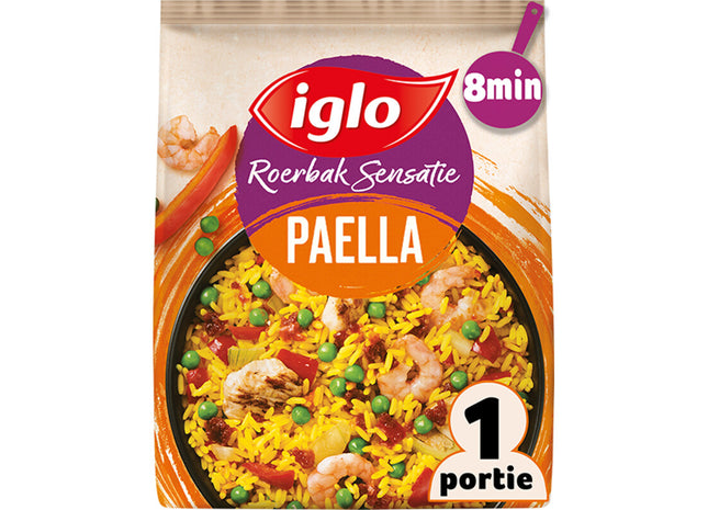 Iglo Roerbaksensatie paella kipfilet garnalen