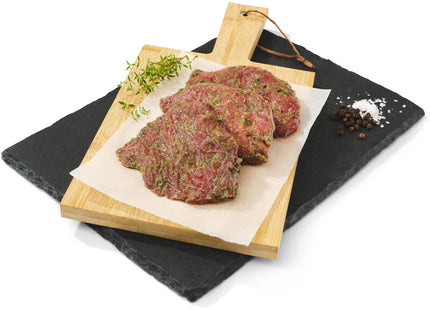 BBQ beef steak à la minute French herbs