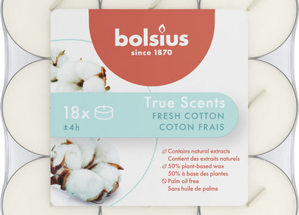 Bolsius Scented tea lights fresh cotton