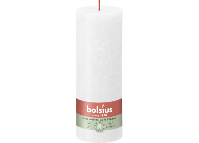 Bolsius Rustieke kaars wit 19cm
