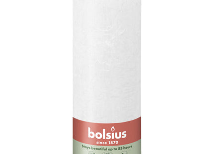 Bolsius Rustic candle white 19cm