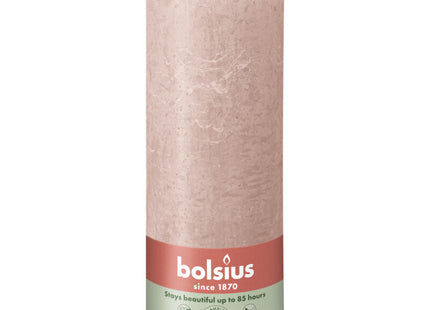 Bolsius Rustieke kaars 19cm misty pink