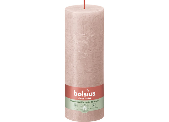 Bolsius Rustieke kaars 19cm misty pink