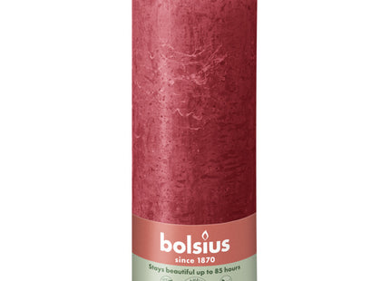 Bolsius Rustieke kaars 19cm rood