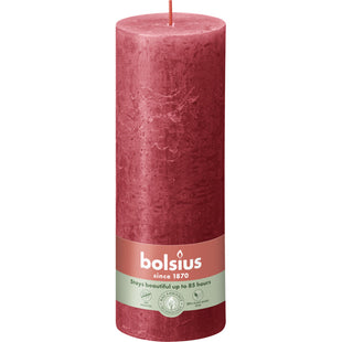 Bolsius Rustieke kaars 19cm rood
