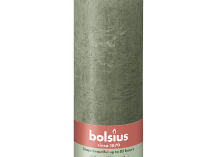 Bolsius Rustic candle olive green 19cm