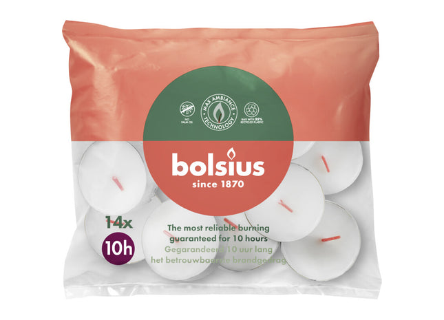 Bolsius Maxi theelichten 10 uurs