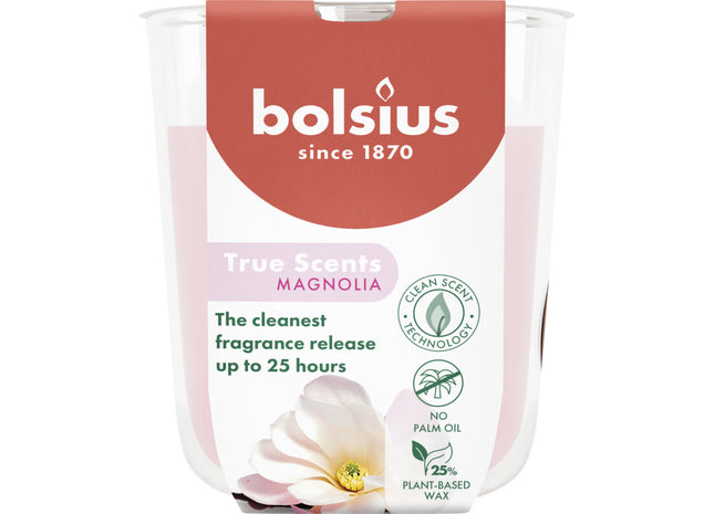 Bolsius True scents geurglas magnolia 8cm