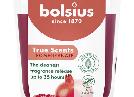 Bolsius True scents geurglas pomegranate 8cm