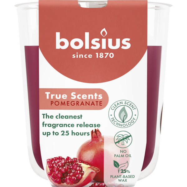 Bolsius True scents geurglas pomegranate 8cm