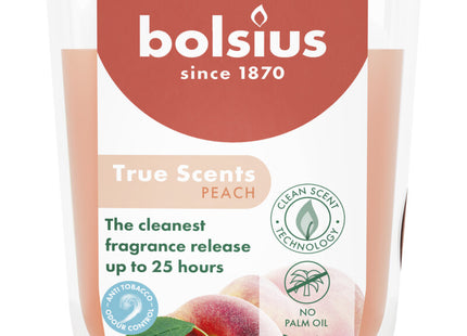 Bolsius True scents geurglas peach 8cm