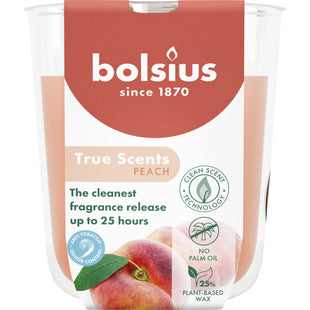 Bolsius True scents geurglas peach 8cm