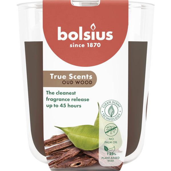 Bolsius True scents geurglas oud wood