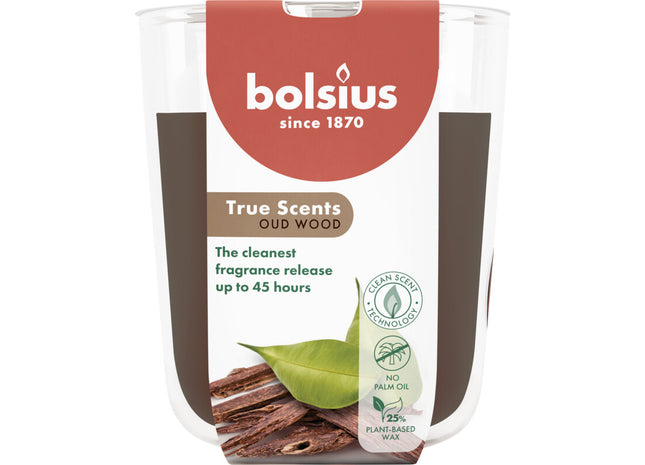 Bolsius True scents geurglas oud wood