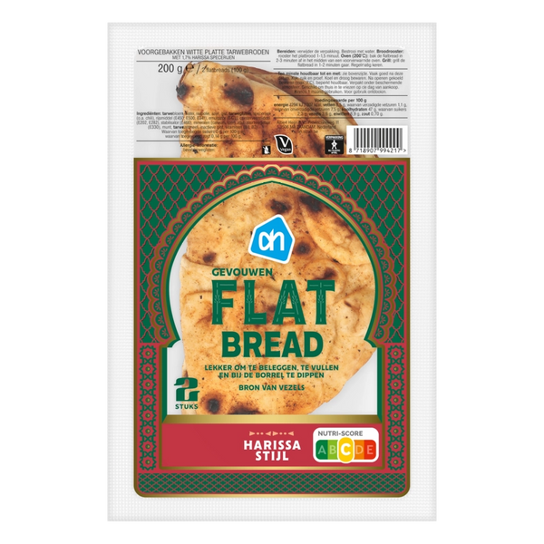 Folded flatbread harissa