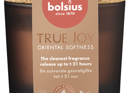 Bolsius True joy geurglas kurk oriental softness