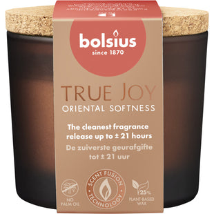Bolsius True joy geurglas kurk oriental softness