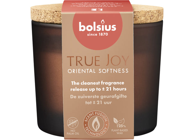 Bolsius True joy geurglas kurk oriental softness