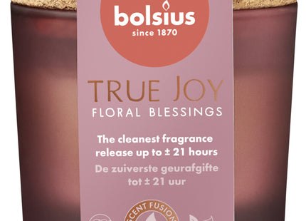 Bolsius True joy geurglas kurk floral blessings