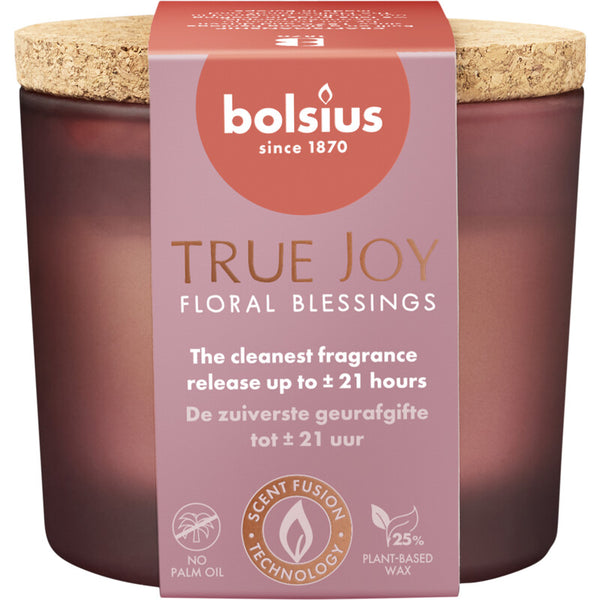 Bolsius True joy geurglas kurk floral blessings