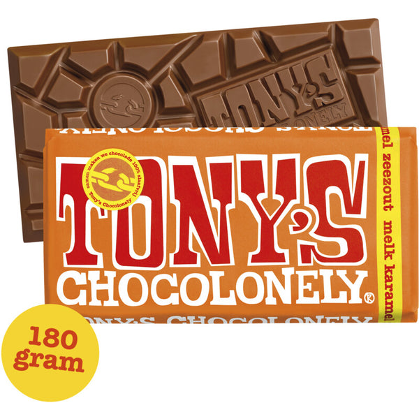Tony's Chocolonely Reep melk karamel zeezout  Dutchshopper