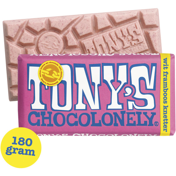 Tony's Chocolonely Reep wit framboos knetter  Dutchshopper
