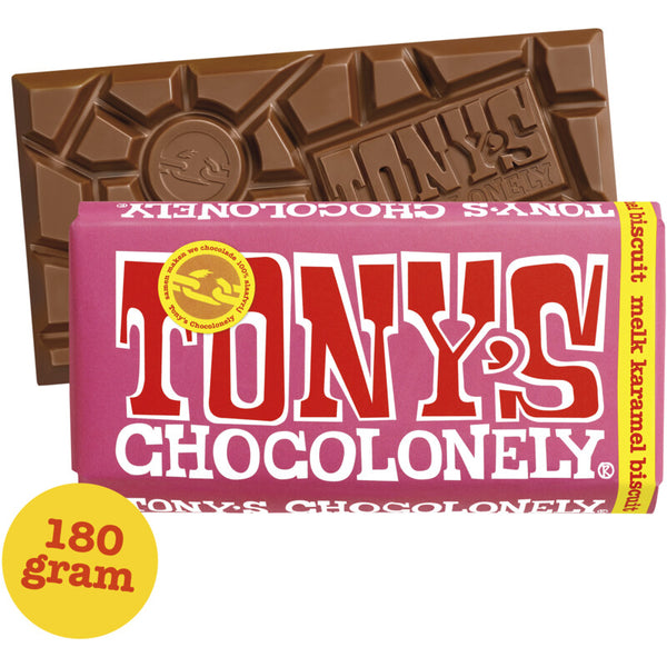 Tony's Chocolonely Bar milk caramel biscuit