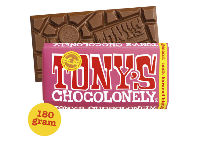 Tony's Chocolonely Reep melk karamel biscuit