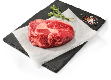 Professional butcher beef ribeye grain fed