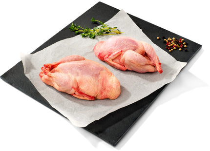 Professional butcher label rouge quail