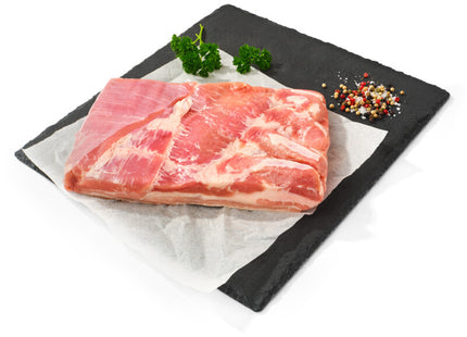 Professional butcher pork belly