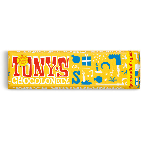 Tony's Chocolonely Reep melkchocolade pepernoot