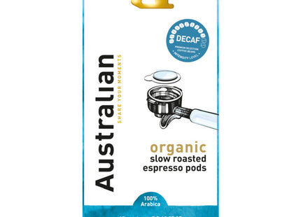 Australian Organic espresso pods decaf