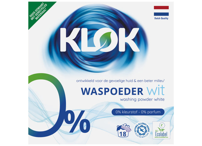 Klok Waschpulver weiß parfümfrei