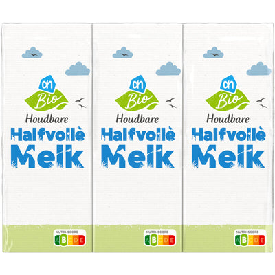 Halbfett haltbare Milch