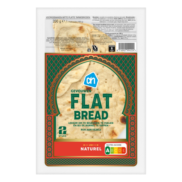 Gevouwen flatbread naturel