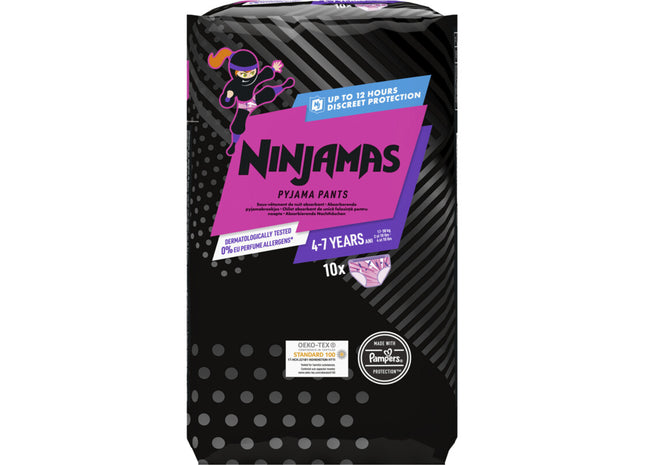 Ninjamas Saugfähige Pyjamahose für Mädchen 4–7