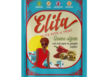 Elita Groene olijven rode peper en paprika