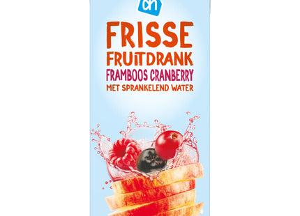 Frisse fruitdrank framboos cranberry