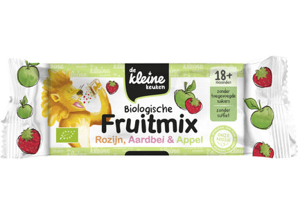 De Kleine Keuken Biologische fruitmix rozijn aardbei 18m+