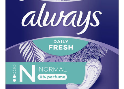 Always Fresh normal 0% perfume panty liner