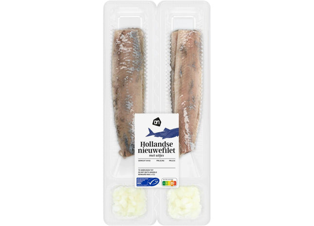 Haringfilet met uitjes